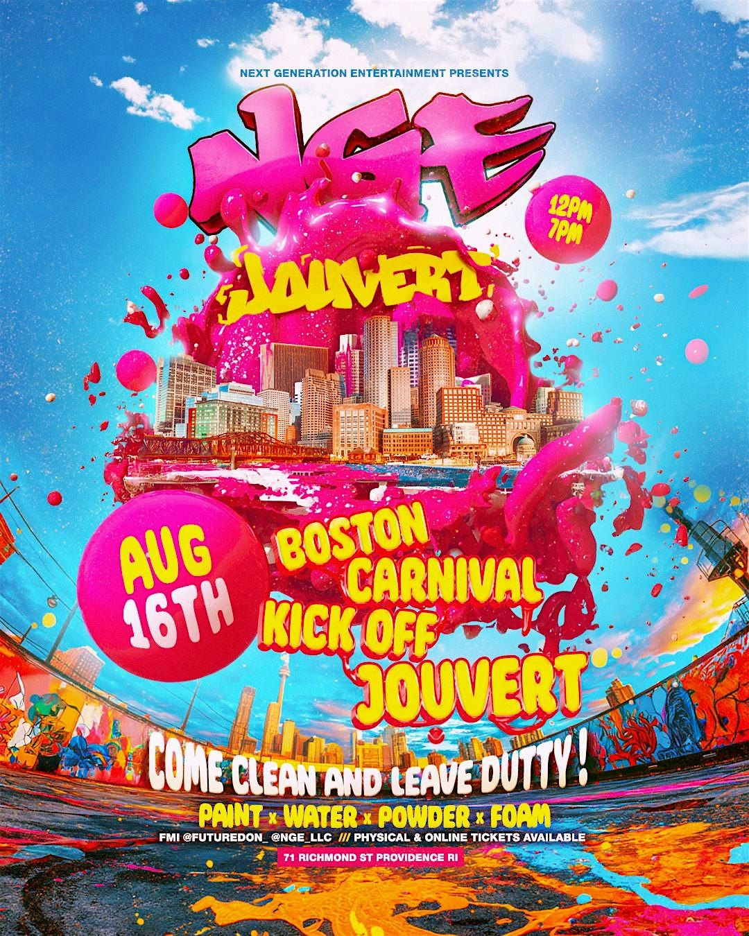 NGE JOUVERT - BOSTON CARNIVAL KICKOFF, 16 August | Event in Providence | AllEvents