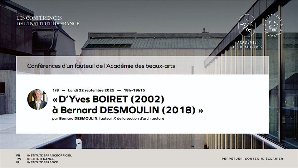 D’Yves BOIRET (2002) à Bernard DESMOULIN (2018) | Event in Paris | AllEvents