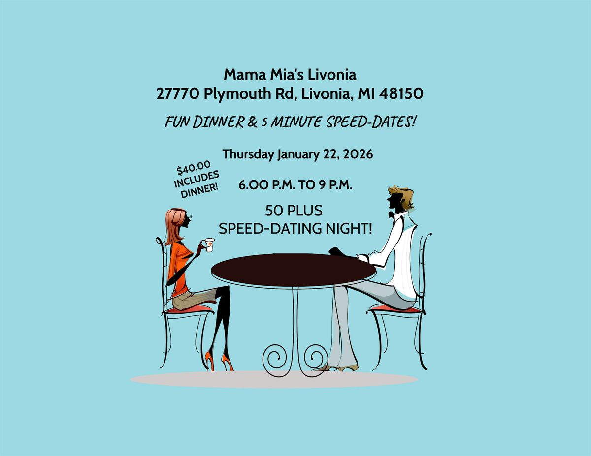 West Side 50 Plus In Person Speed Dating Night with Dinner!, 22 January | Event in Livonia | AllEvents