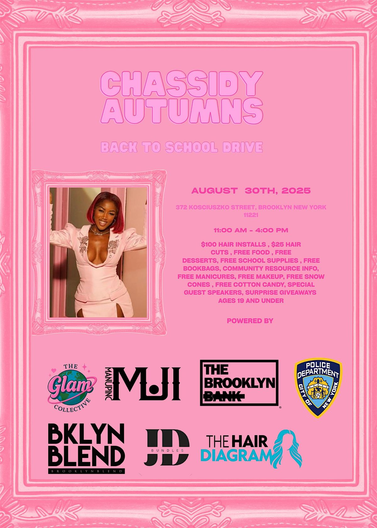 Chassidy Autumns Annual Back to School GiveAway, 30 August | Event in Brooklyn | AllEvents