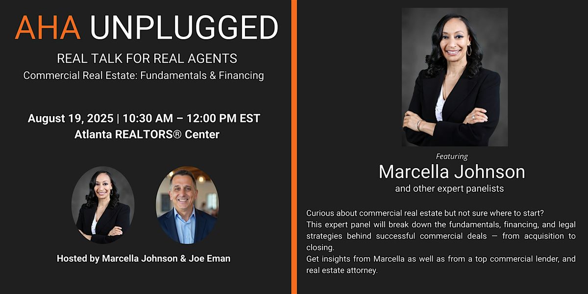 AHA Unplugged: Real Talk for Real Agents - August, 19 August | Event in Atlanta | AllEvents