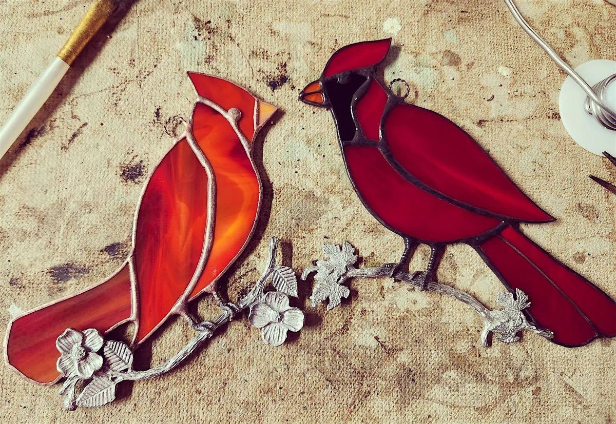 Spiral Arts Studio Beginner Stained Glass Cardinal Art Class, 9 January | Event in Windham | AllEvents