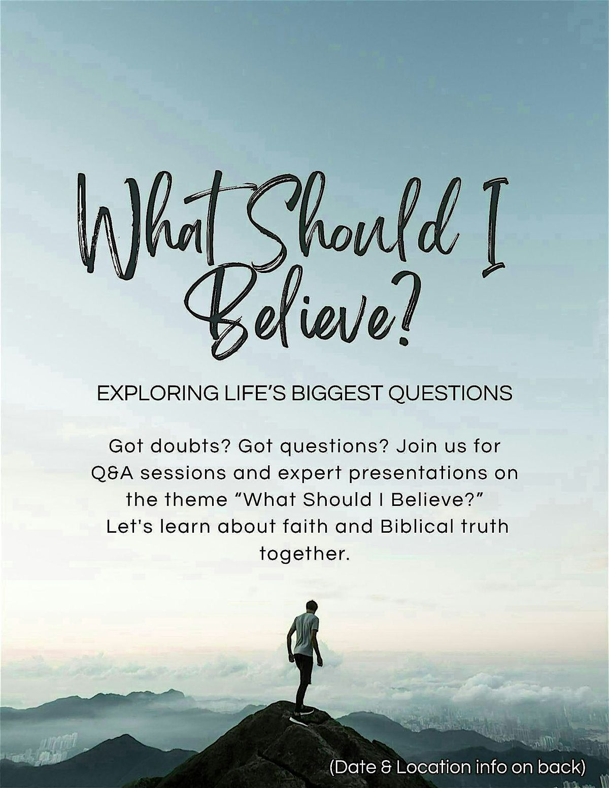 What Should I Believe?, 10 January | Event in Fort Wayne | AllEvents