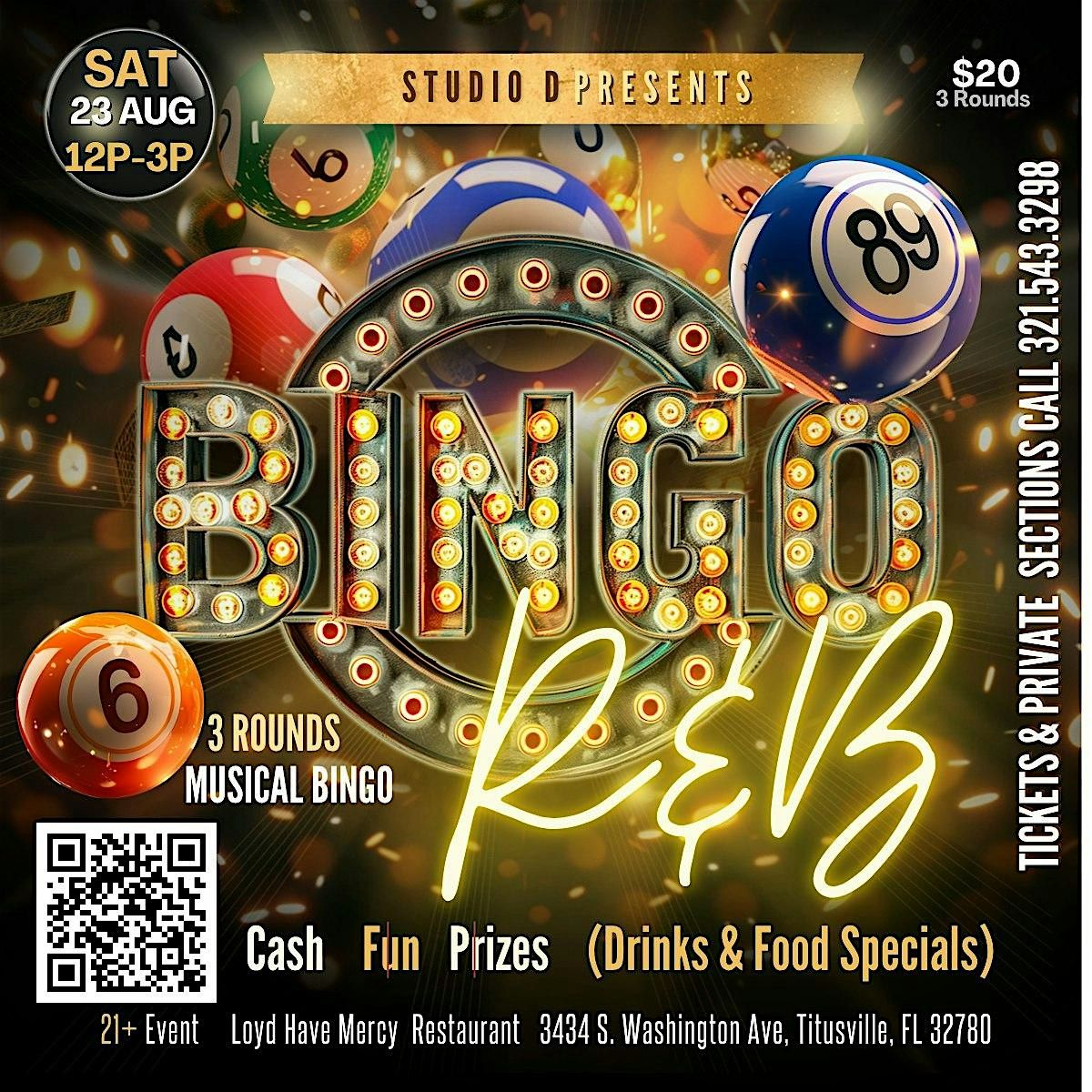 R and B Bingo, 23 August | Event in Titusville | AllEvents