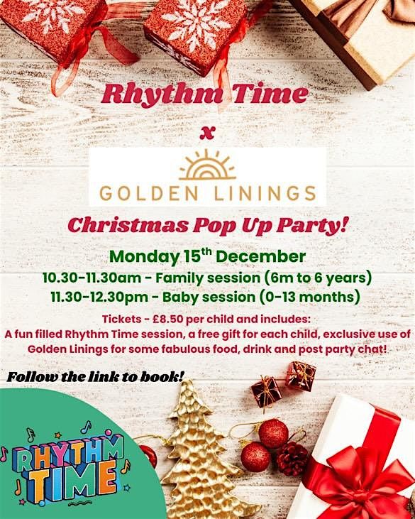 Rhythm Time X Golden Linings CHRISTMAS POP UP PARTY!, 15 December | Event in Brighouse | AllEvents