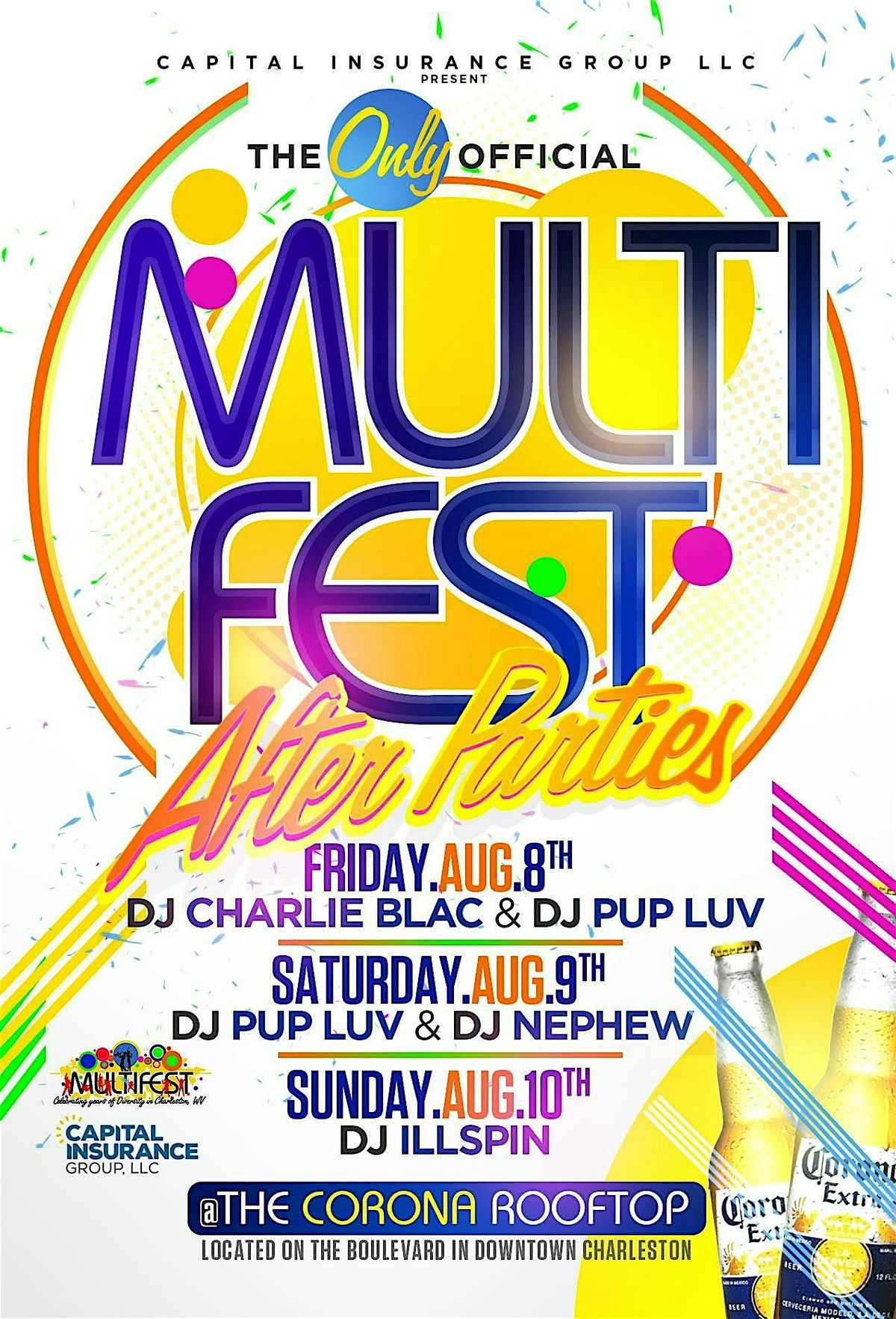 Capital Insurance Group Present THE ONLY OFFICIAL MULTIFEST AFTER PARTIES, 1 August | Event in Charleston