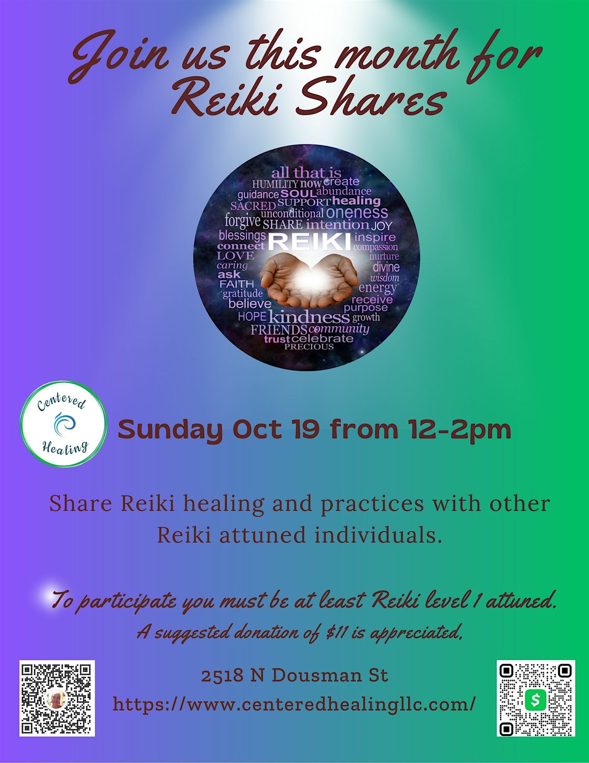 Reiki Shares, 19 October | Event in Milwaukee | AllEvents