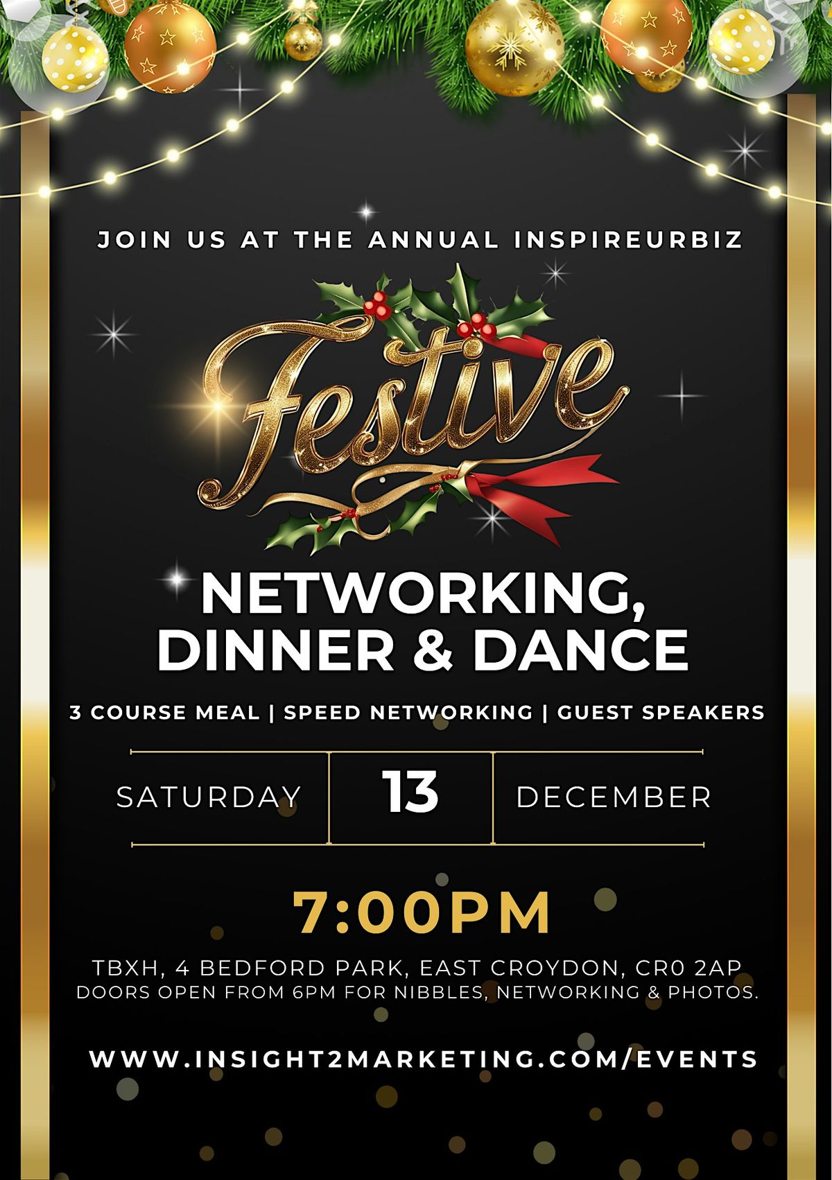 Festive Business Networking, Dinner & Dance : Sat 13 Dec, 13 December | Event in Croydon | AllEvents