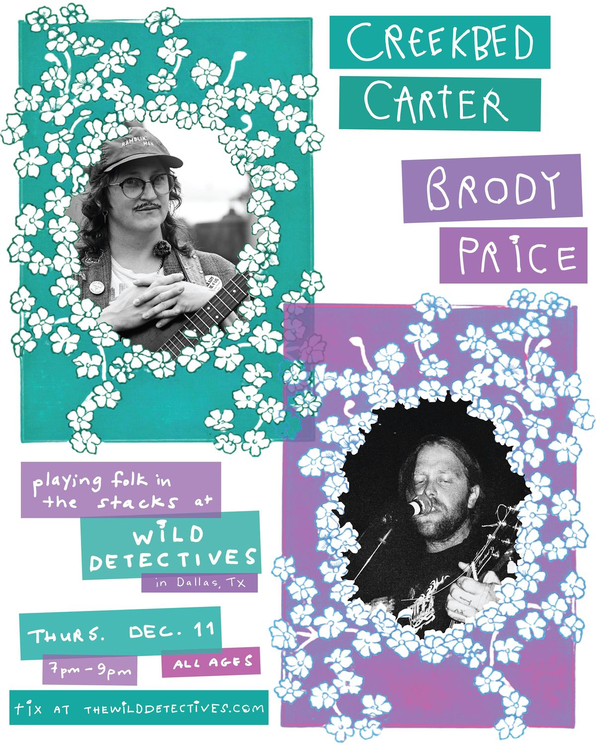 Creekbed Carter Hogan / Brody Price, 11 December | Event in Dallas | AllEvents