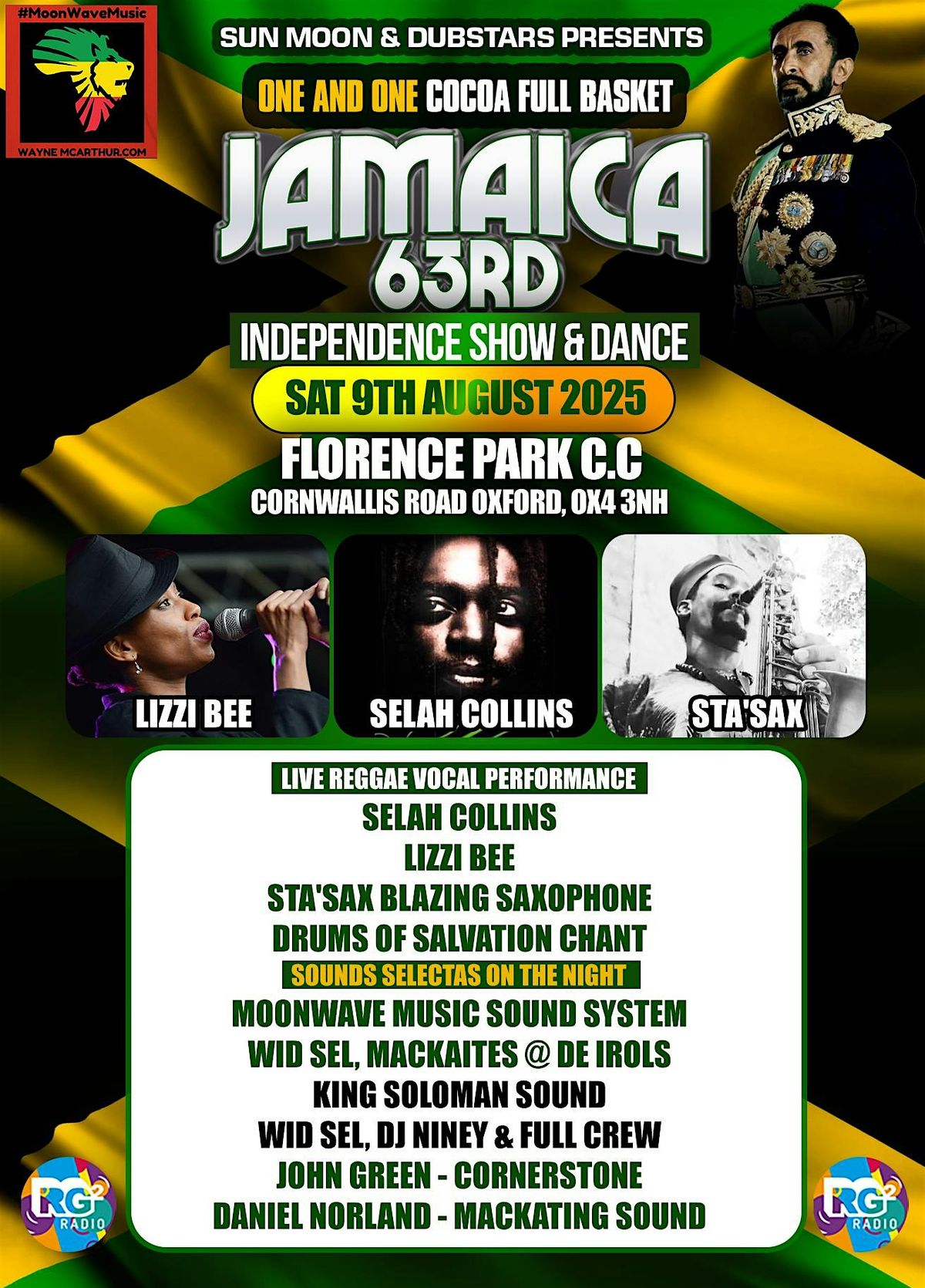 JAMAICA 63RD  INDEPENDENCE SHOW & DANCE  - ONE AND ONE COCOA FULL BASKET, 13 August | Event in Oxford