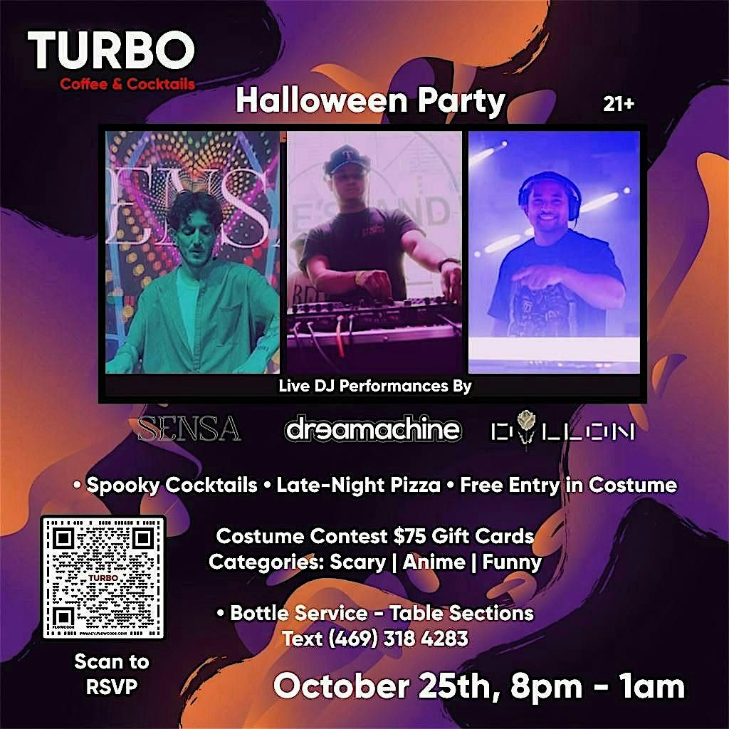 TURBO Halloween Party: Club-Style Monster Mash✨ 8pm - 1am, 25 October | Event in Plano | AllEvents