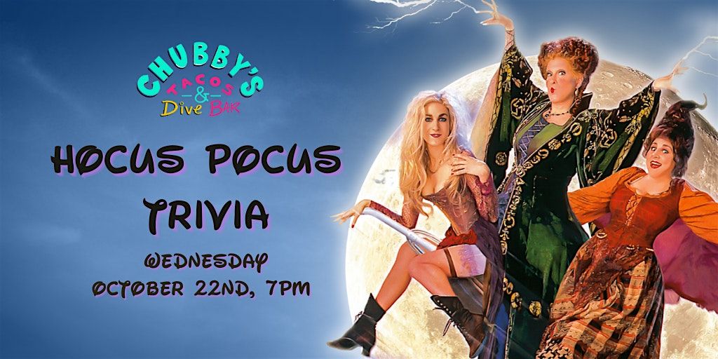 Hocus Pocus Trivia at Chubby's Tacos Raleigh, 22 October | Event in Raleigh | AllEvents