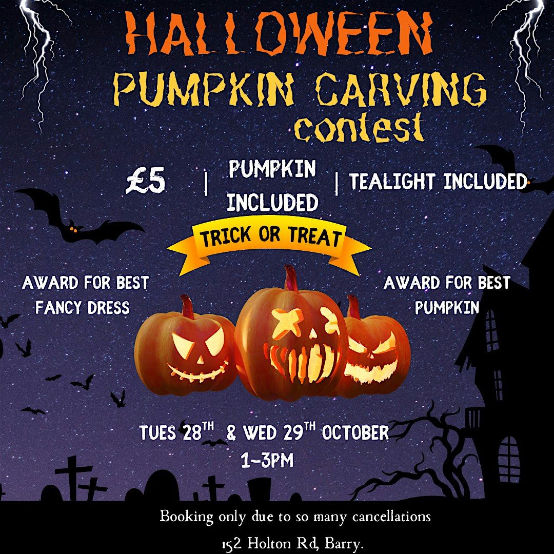 Halloween pumpkin carving contest, 28 October | Event in Barry, Vale of Glamorgan | AllEvents
