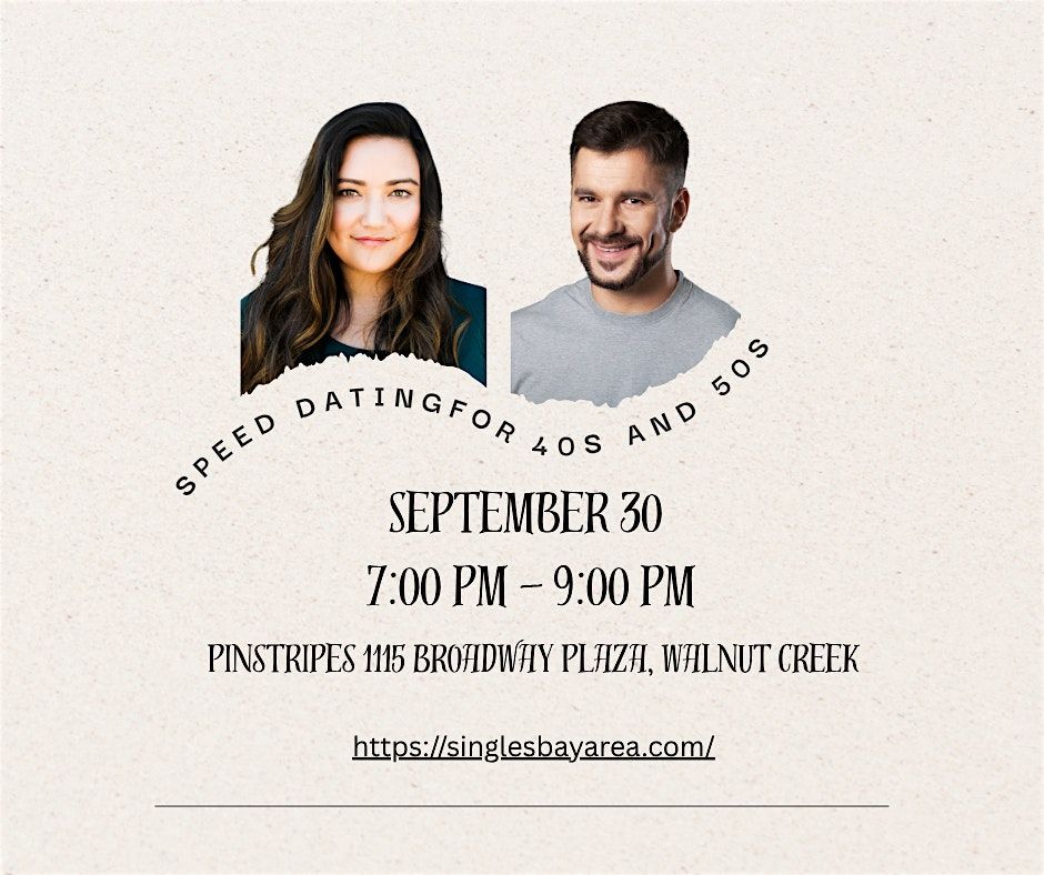 Speed dating 40s and 50s Walnut Creek, 30 September | Event in Walnut Creek | AllEvents