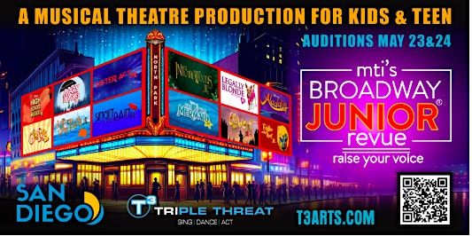 Open Auditions for T3 San Diego’s Theatrical Summer Camp!, 23 May | Event in San Diego | AllEvents