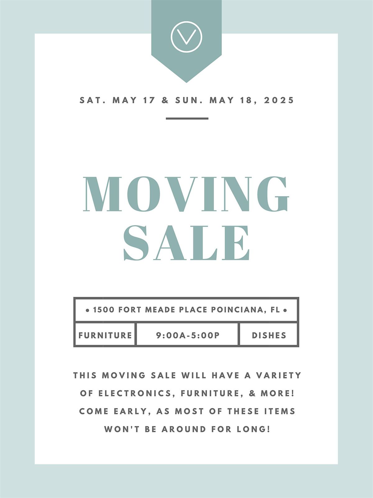 Moving Sale | Event in Poinciana | AllEvents
