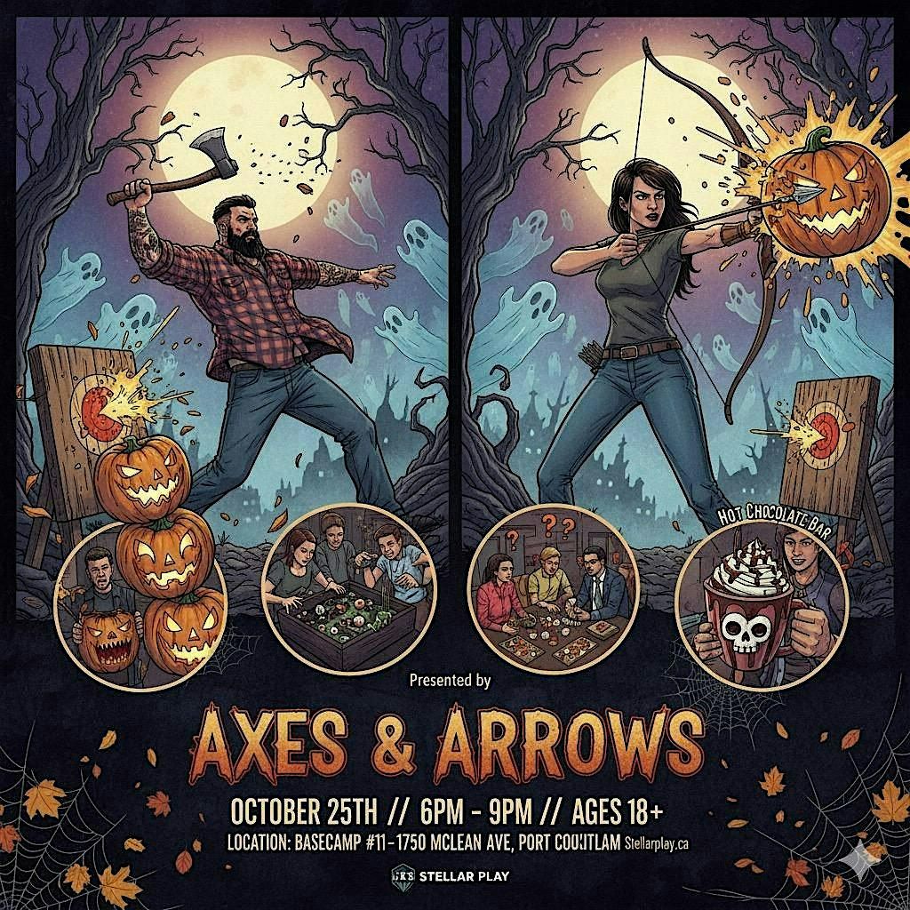 Axes & Arrows : Adult spooktacular, 25 October | Event in Port Coquitlam | AllEvents
