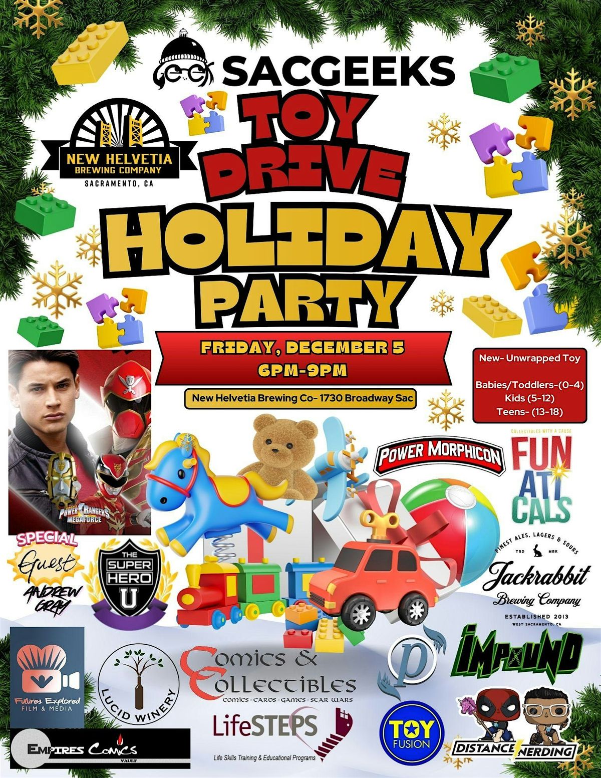 SacGeeks Holiday Party & Toy Drive, 5 December | Event in Sacramento | AllEvents