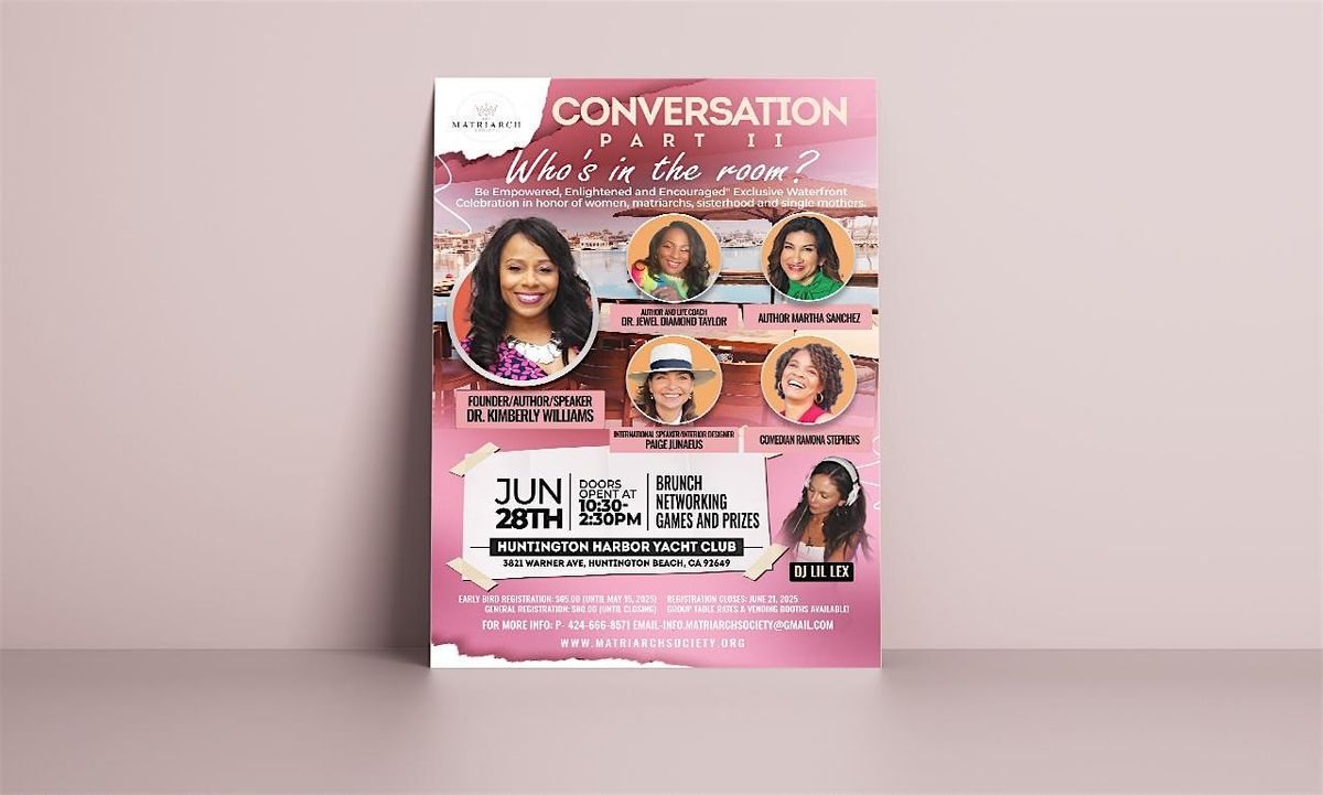 Conversation Part 2 "Who's in the room?" Encourage Empower Enlight, 28 June | Event in Huntington Beach