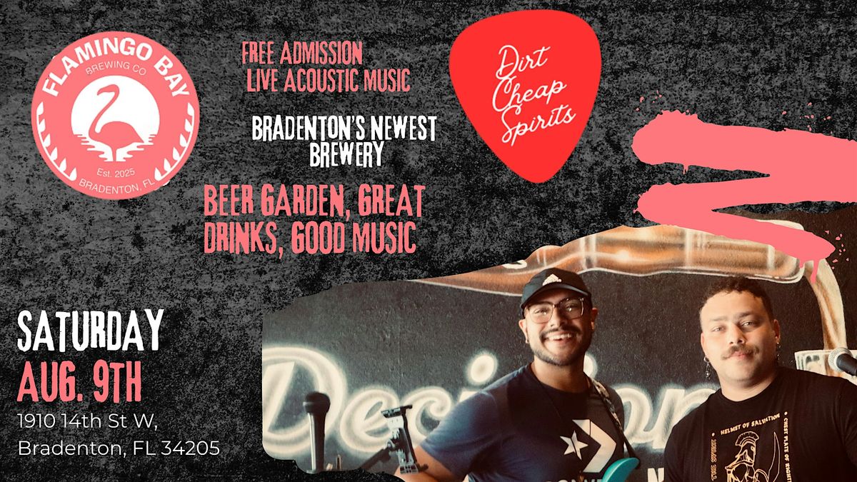Dirt Cheap Spirits LIVE at Flamingo Bay Brewing, 9 August | Event in Bradenton | AllEvents