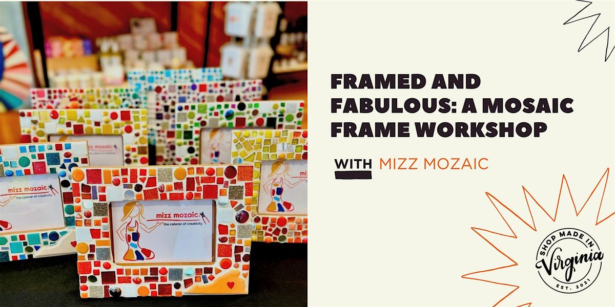 Framed & Fabulous: Mosaic Frame Workshop with Mizz Mozaic, 16 November | Event in Alexandria | AllEvents