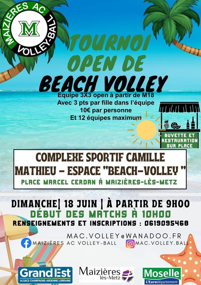 Tournoi Open de Beach Volley, MaizièreslèsMetz, June 18 2023