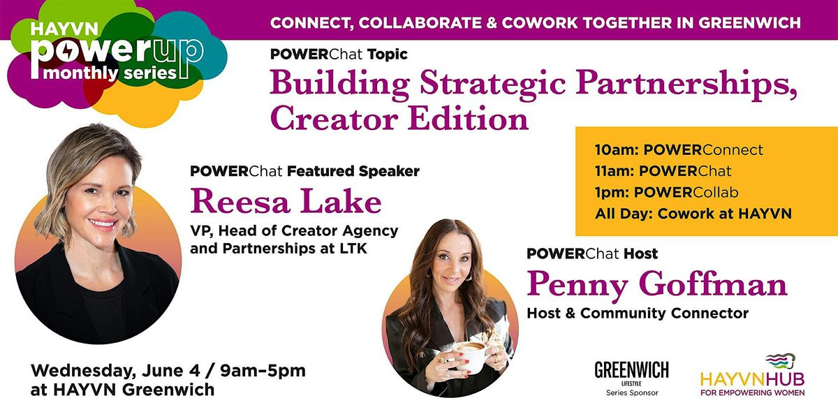 POWERUp Monthly Series: PowerConnect, PowerChat, PowerCollab, Cowork, 4 June | Event in Greenwich | AllEvents