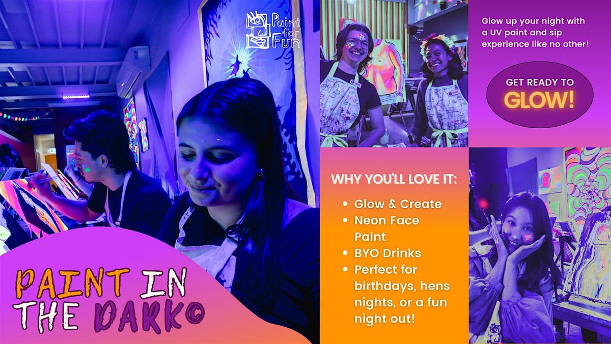 Paint and Sip: Paint in the Dark© Disco Party, 22 November | Event in Port Melbourne | AllEvents