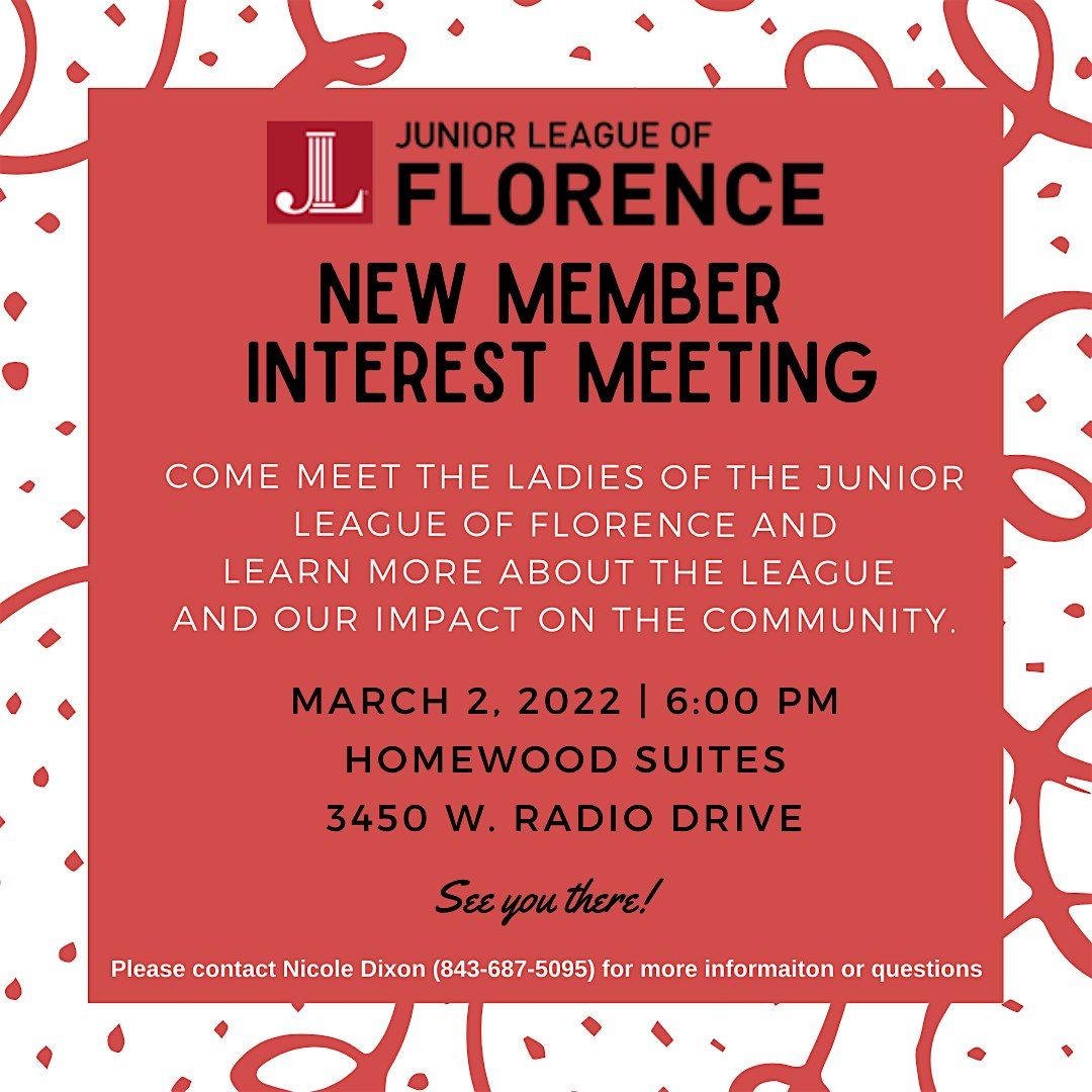 JUNIOR LEAGUE OF FLORENCE INTEREST MEETING, 8 June | Event in Florence | AllEvents