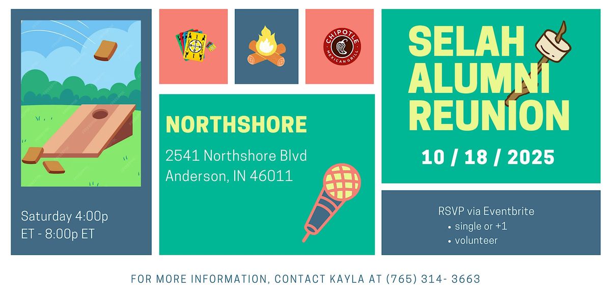 Selah Alumni Reunion, 18 October | Event in Anderson | AllEvents