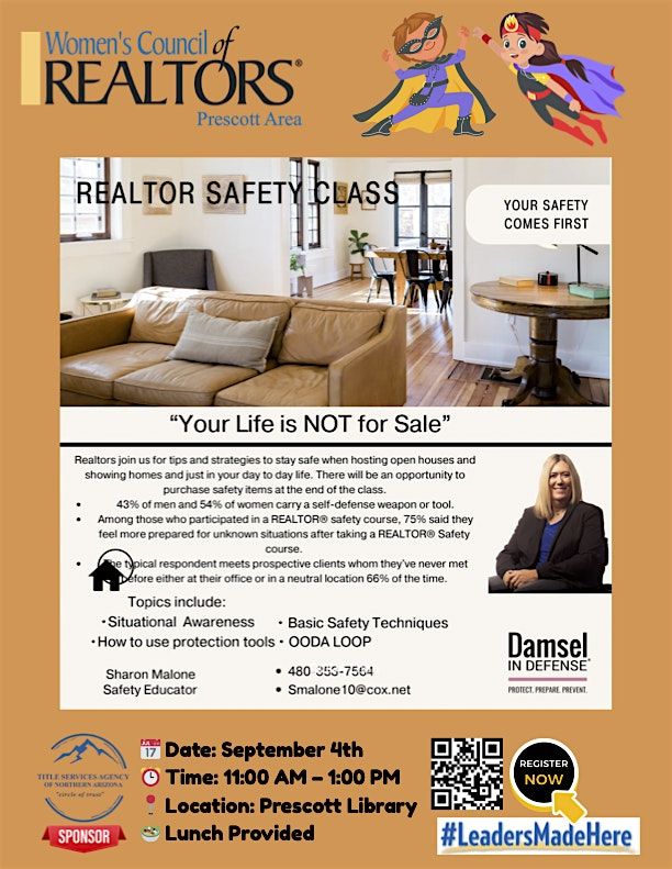 REALTOR® Safety Event with Damsel in Defense, 4 September | Event in Prescott | AllEvents