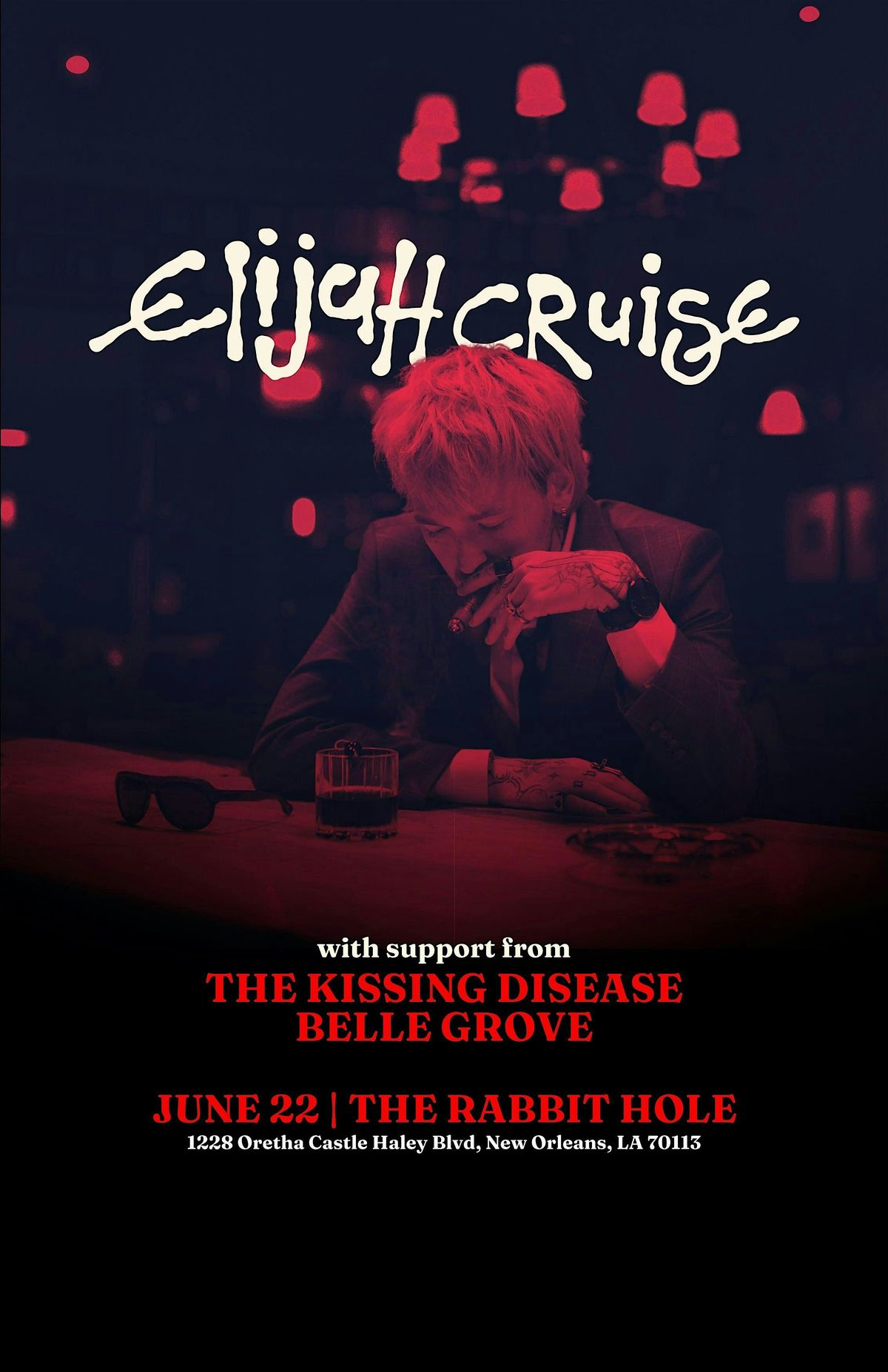 Elijah Cruise with The Kissing Disease  & Belle Grove, 22 June | Event in New Orleans | AllEvents