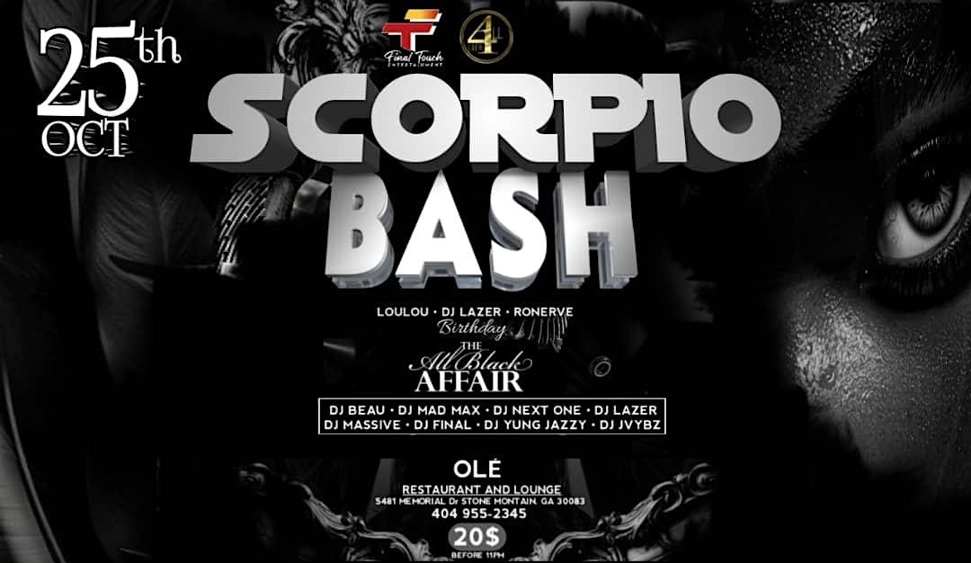SCORPIO BASH, 25 October | Event in Stone Mountain | AllEvents