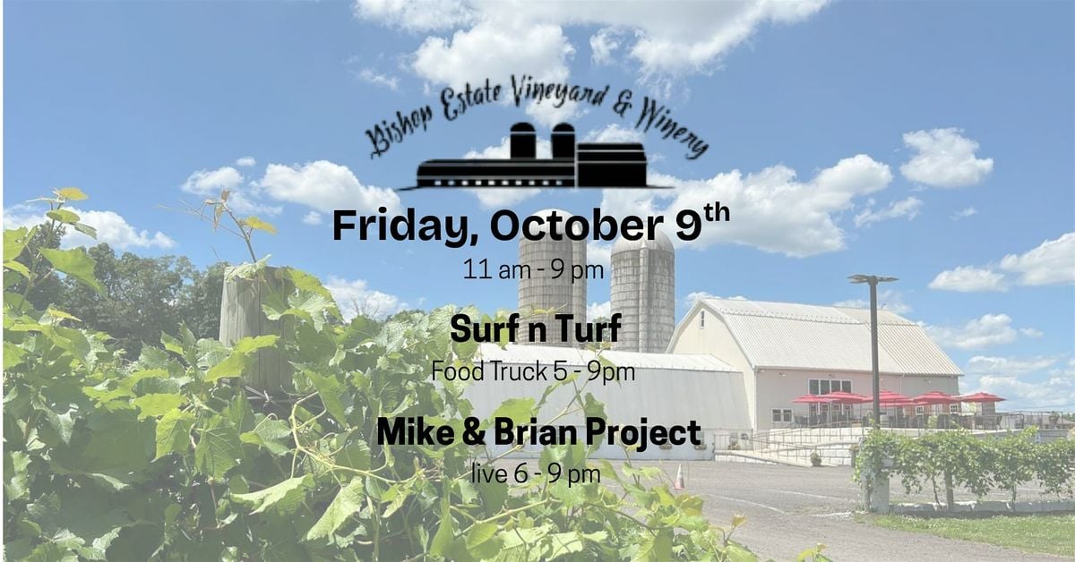 Surf n Turf Food Truck w/Mike & Brian Project at Bishops, 10 October | Event in Perkasie | AllEvents