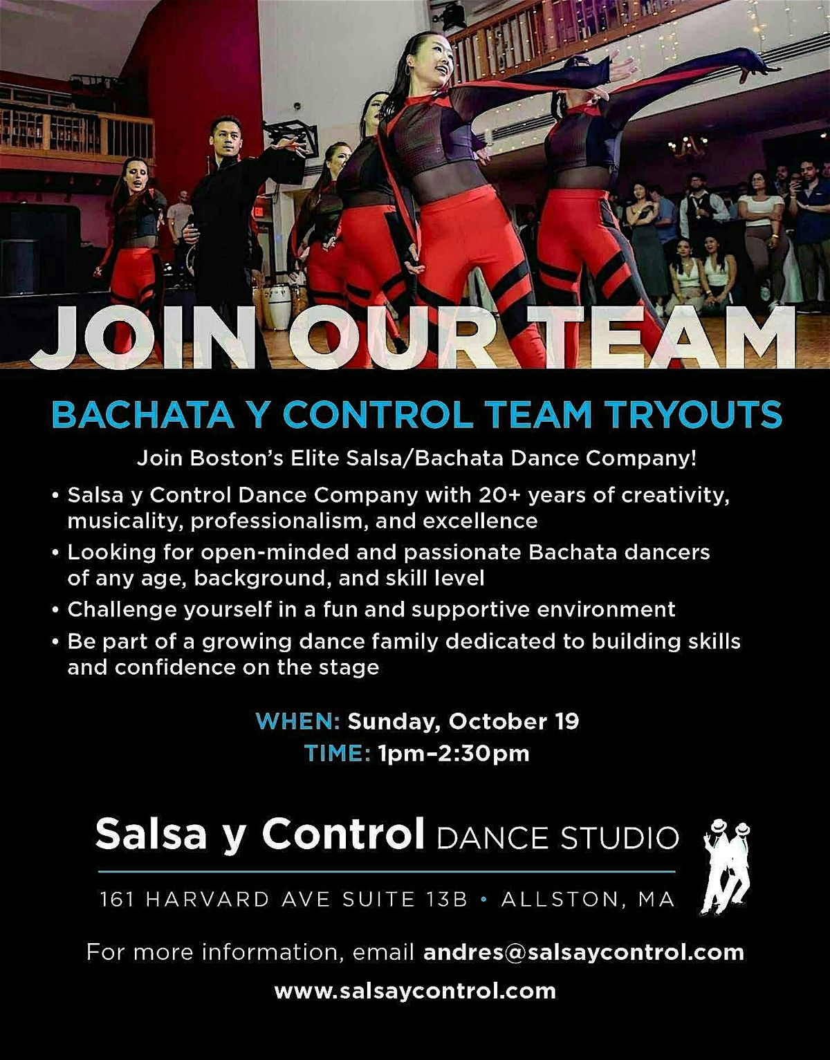 Bachata Performance Dance Team Try-Outs, 19 October | Event in Boston | AllEvents