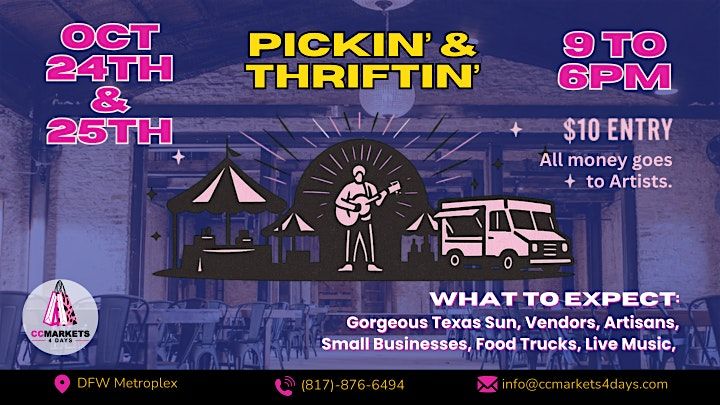 Pickin' & Thriftin' @ Hico Hall Market & Music, 25 October | Event in Hico | AllEvents