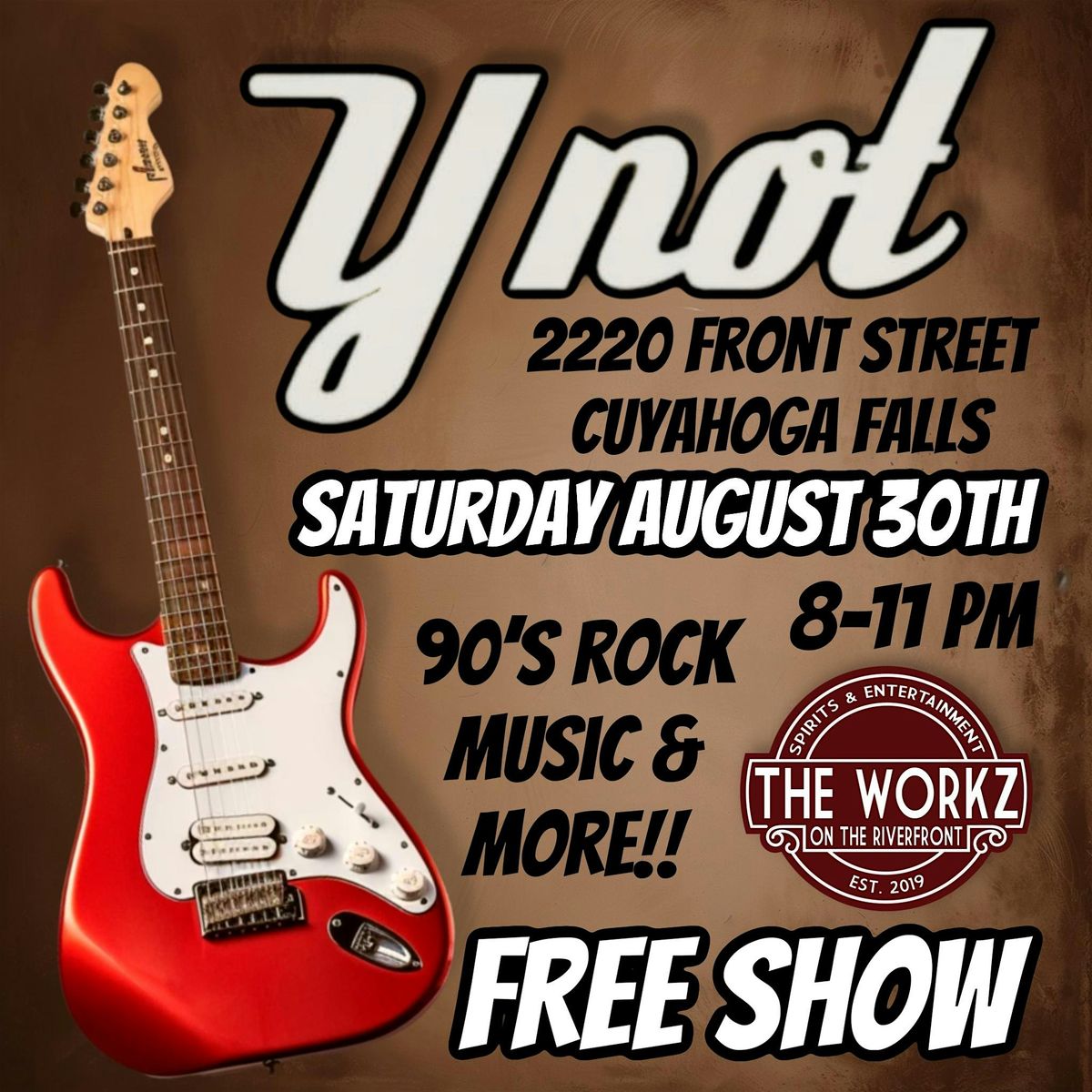 YNOT LIVE SHOW (90'S AND MORE), 30 August | Event in Cuyahoga Falls | AllEvents