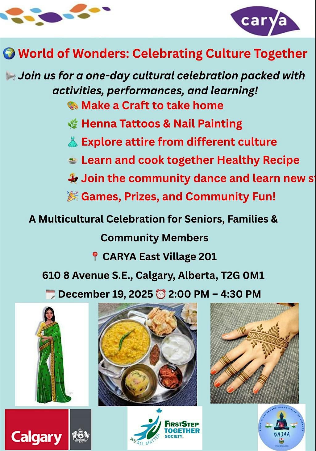 World of Wonders: Celebrating Culture Together, 19 December | Event in Calgary | AllEvents