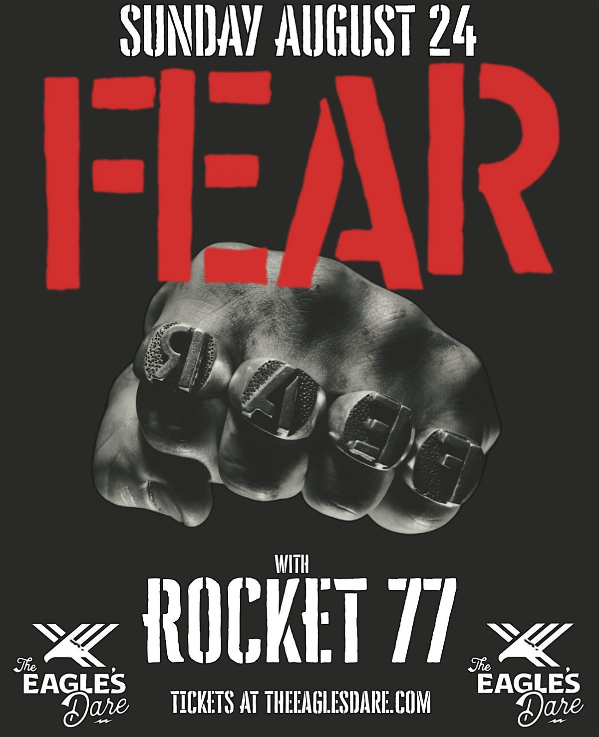 FEAR at The Eagle’s Dare, 24 August | Event in Wilmington | AllEvents