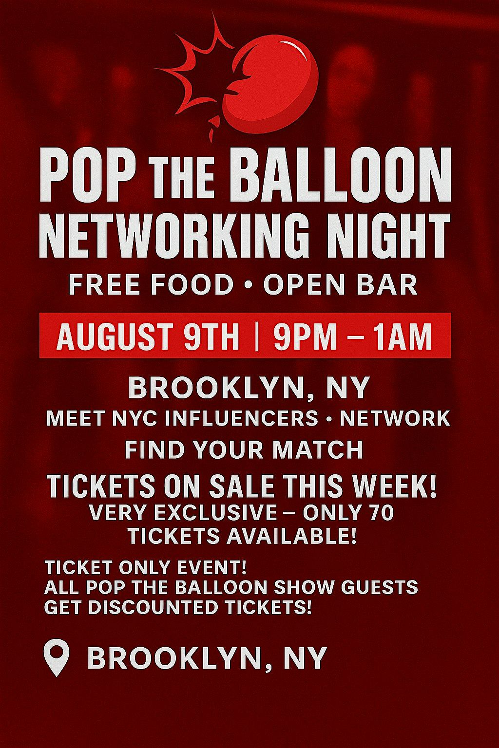 Pop The Balloon: NYC Networking & Matchmaking Mixer, 9 August | AllEvents
