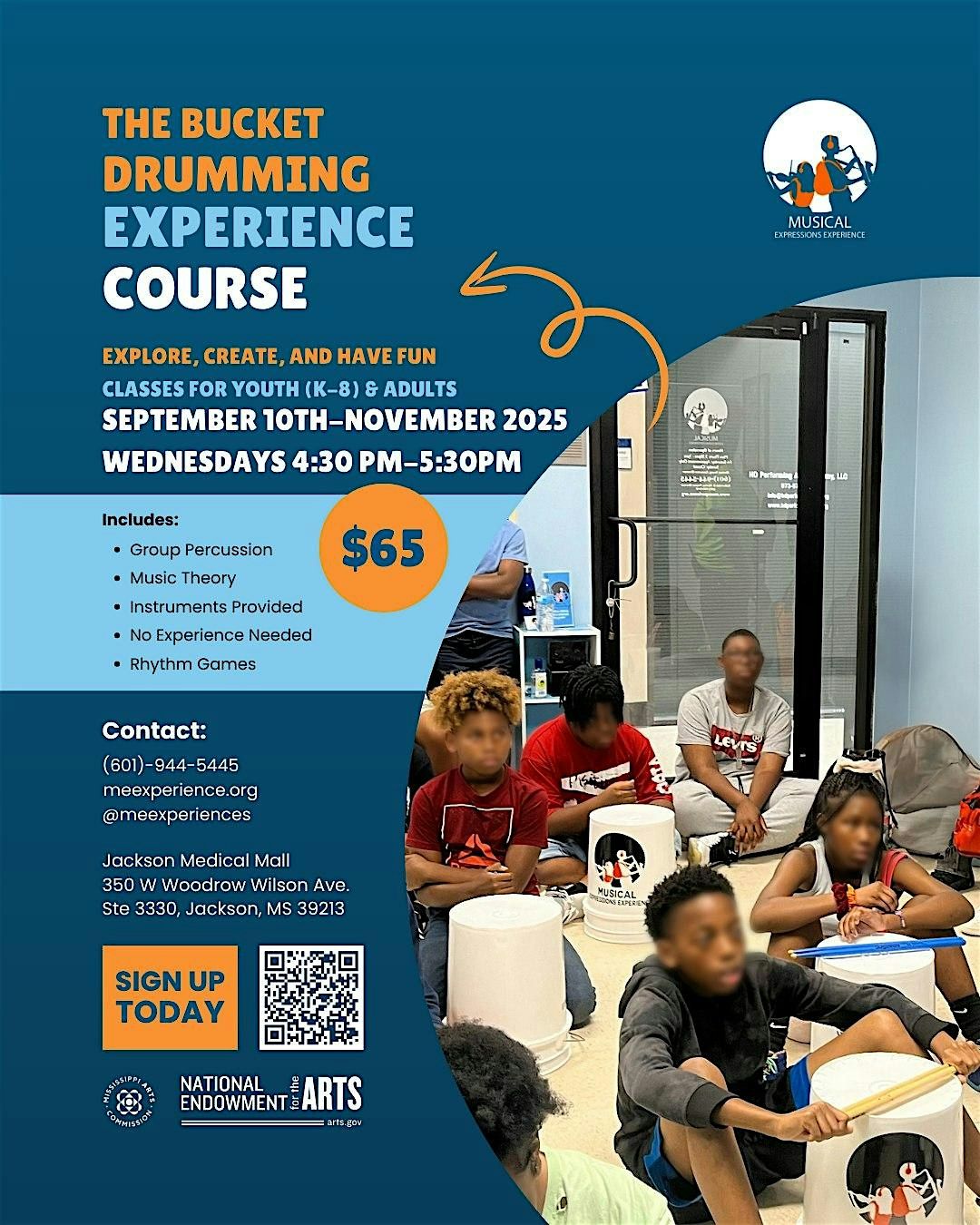 Bucket Drumming Experience-After School Music Class (Intro to percussion ), 10 September | Event in Jackson
