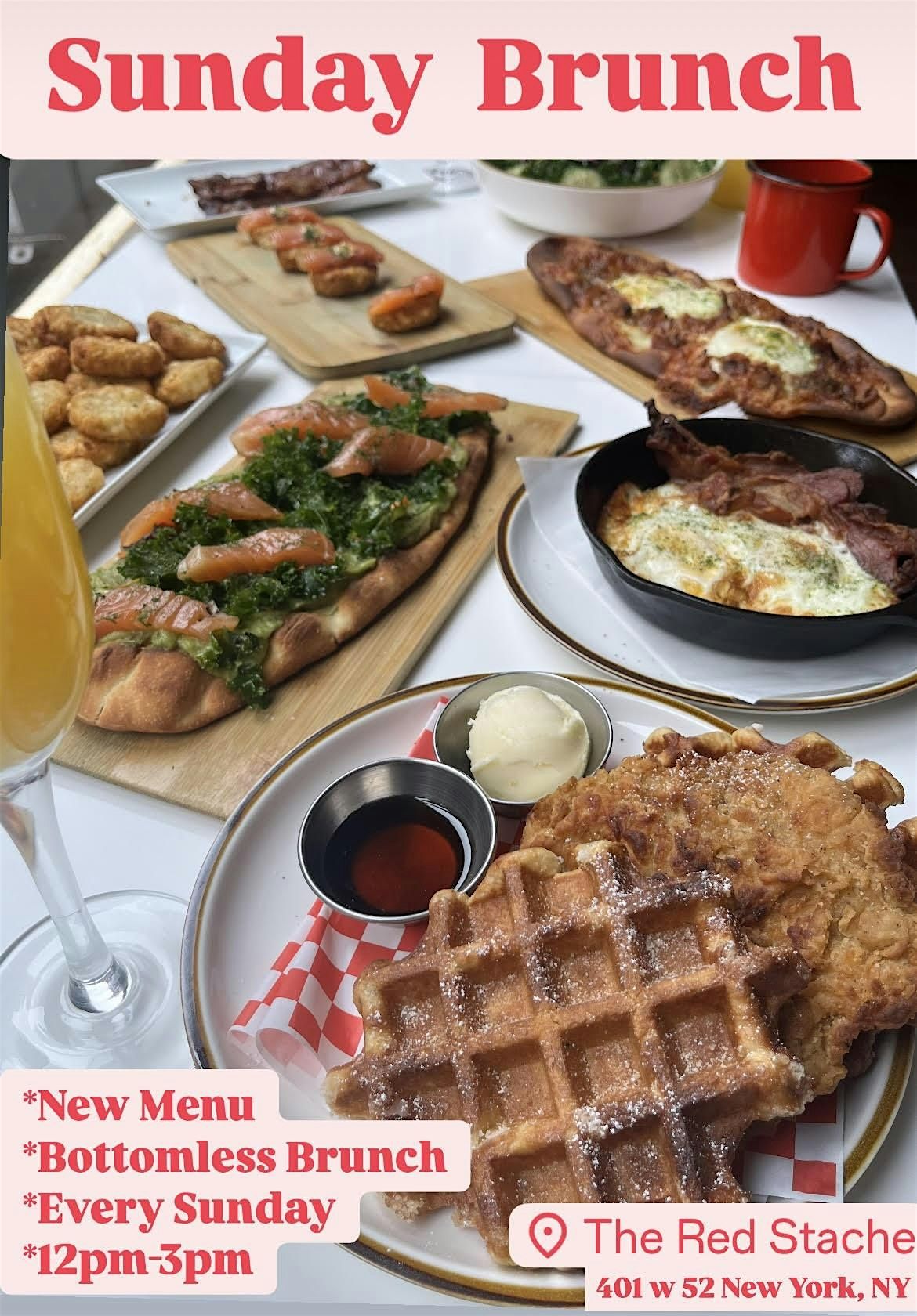 SUNDAY BOTTOMLESS BRUNCH 12pm-3pm, $ 30 PRE FIX, $29 BOTTOMLESS | Event in New York | AllEvents