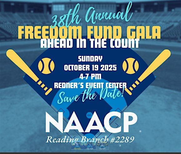 NAACP Reading 38th Annual Freedom Fund Gala, 19 October | Event in Reading | AllEvents