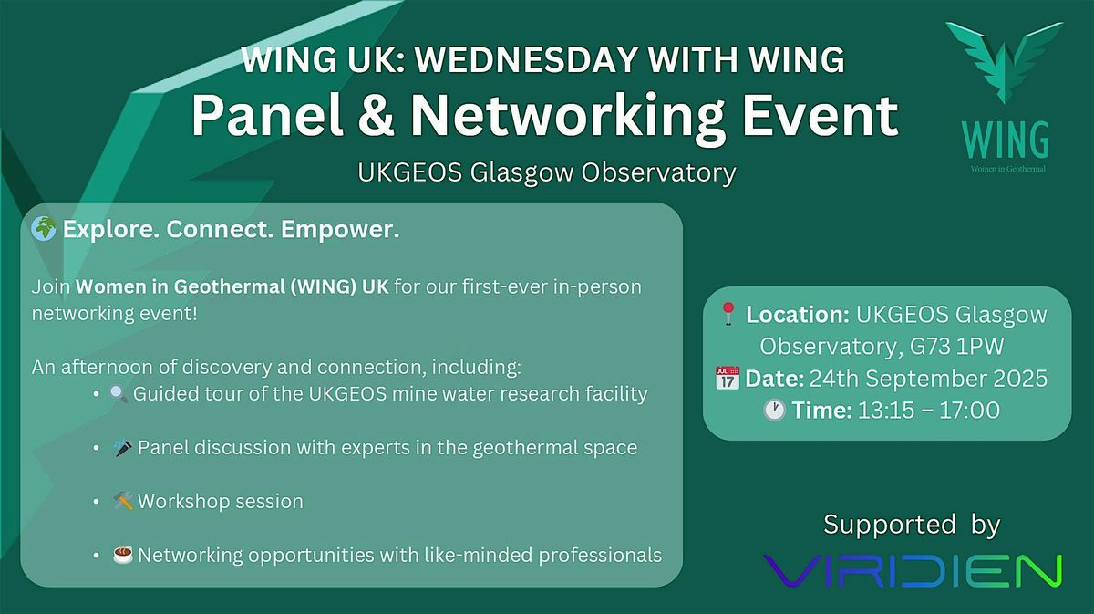 WING UK’s First In-Person Event at the Glasgow Observatory, 24 September | Event in Glasgow | AllEvents