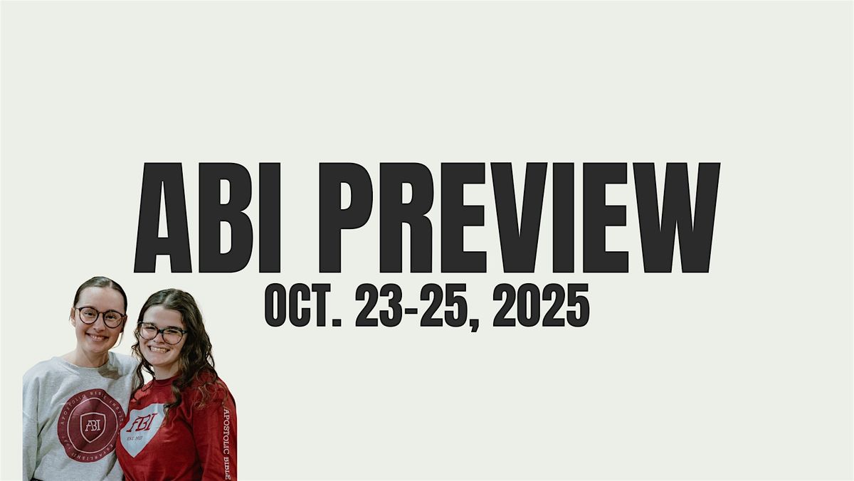ABI Preview 2025, 23 October | Event in Oakdale | AllEvents