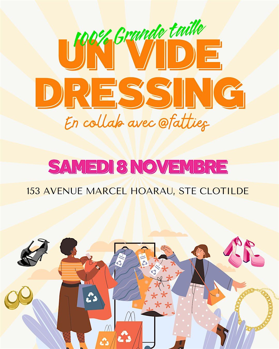 VIDE DRESSING IVA X FATTIES, 8 November | Event in Saint-Denis | AllEvents