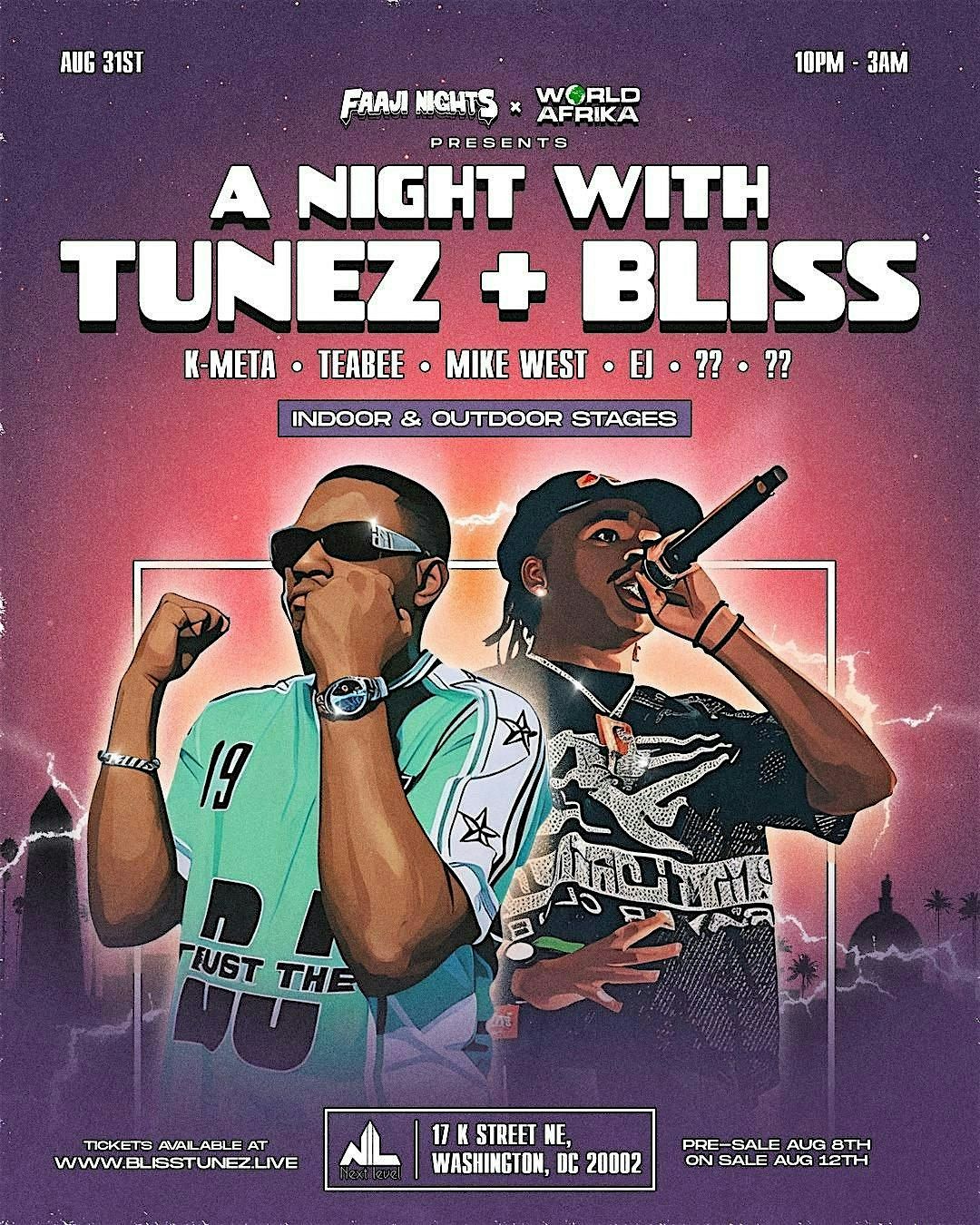 A Night with Dj Tunez & Blissman, 31 August | Event in Washington | AllEvents