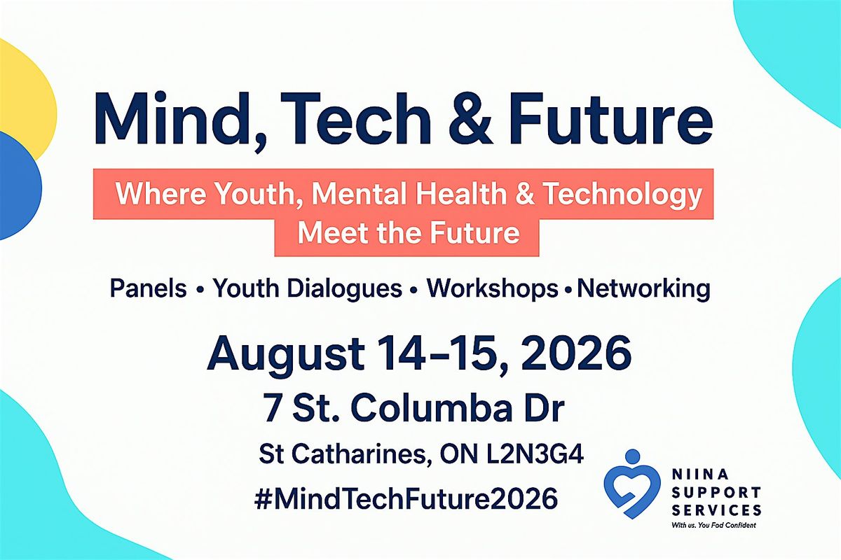 Mind, Tech, future, 14 August | Event in St. Catharines | AllEvents