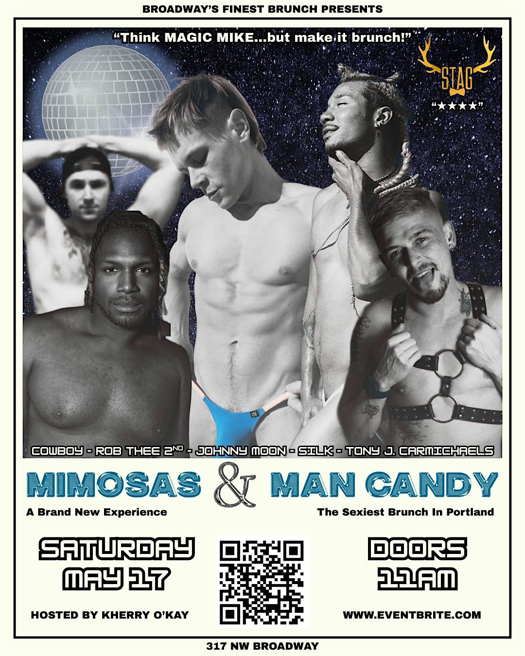 Broadway's Finest Brunch-Mimosas &  Man Candy, 17 May | Event in Portland | AllEvents