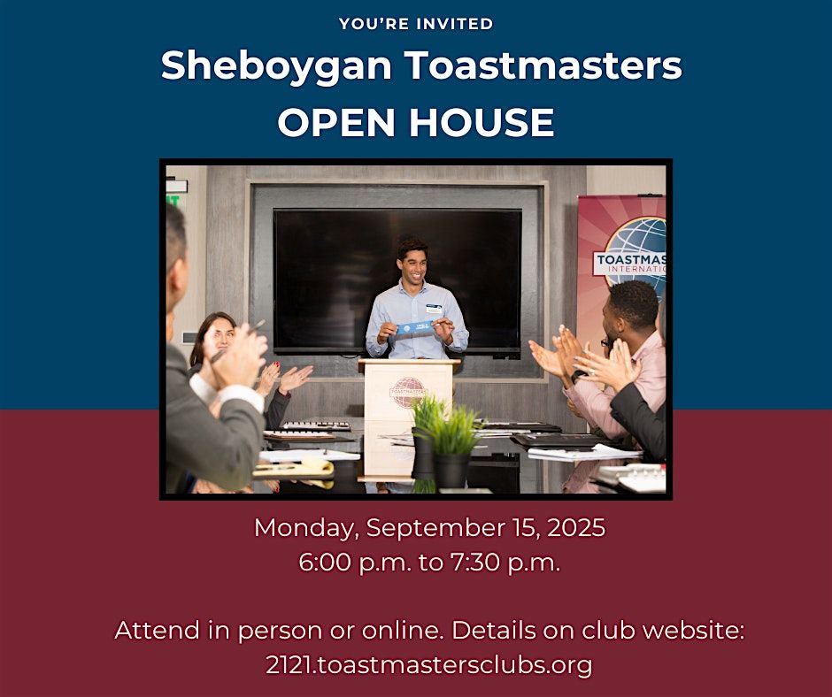 Sheboygan Toastmasters Open House, 15 September | Event in Sheboygan | AllEvents